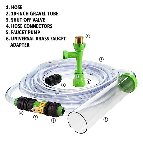 Python No Spill Clean and Fill Aquarium Maintenance System, Gravel Cleaner and Water Changer, 25 Foot