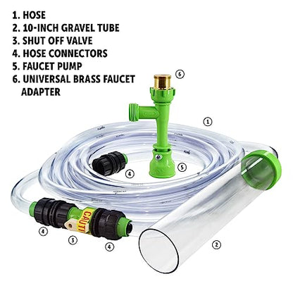 Python No Spill Clean and Fill Aquarium Maintenance System, Gravel Cleaner and Water Changer, 25 Foot