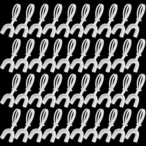 Copkim 50 Pcs Strapped Mouth Guard Bulk Not Boil - color: White, size: Youth