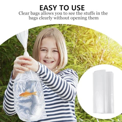 SHINEOFI 50pcs Live Fish Packing Bags Leak-proof Plastic Fish Transport Bags 20x44cm Thick 12mil Flat-sealed for Aquarium Shipping