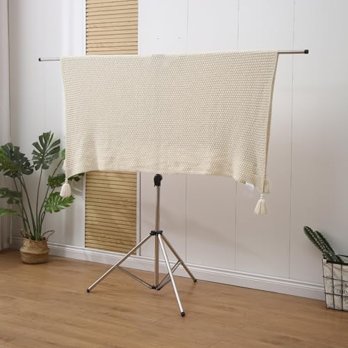 Foldable Portable Space Saving Stainless Steel Clothes Drying Rack.