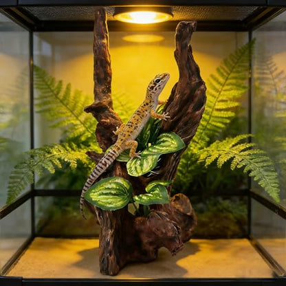 Resin Simulation Driftwood Aquarium Decor, Fish Tank Landscape Ornament Hideout for Betta Goldfish Amphibians Reptiles Rest Play Accessories
