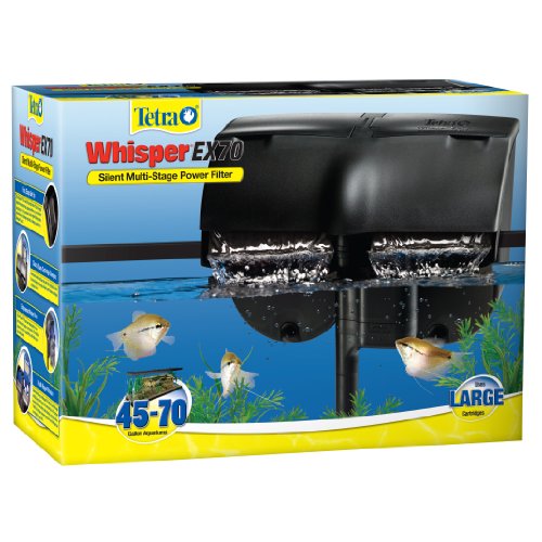 Tetra Whisper EX 70 Filter For 45 To 70 Gallon aquariums, Silent Multi-Stage Filtration - size: 45-70 Gallons