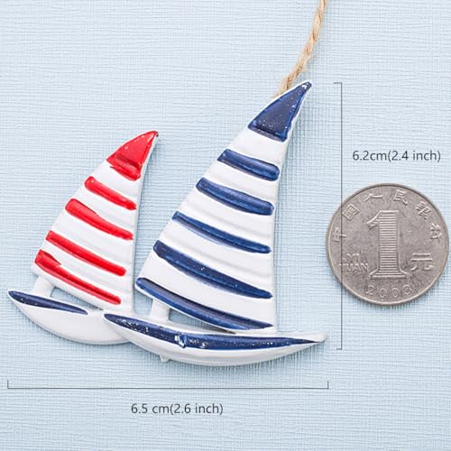 Daimay 12PCS Resin Nautical Ornaments Miniature Beach Ornament Kits Mini Seaside Anchor Lifebuoy Fish Seastar Model Micro Landscape Scenery Decor Aquarium Terrariums Miniature Gardens