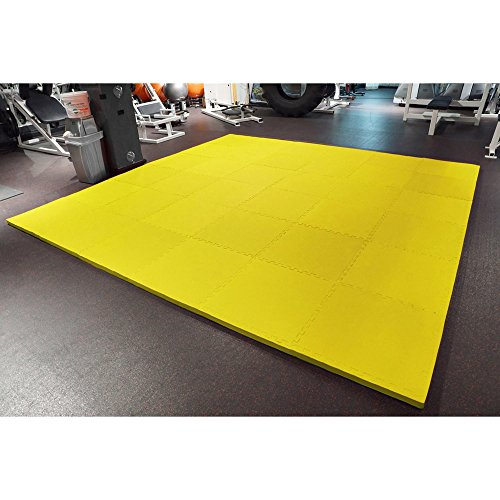 Meister X-Thick 1.5" Interlocking EVA Foam Mats - YL - 16 Tiles (64 Sqft) - color: Yellow, size: 16 Tiles (64 Sqft)