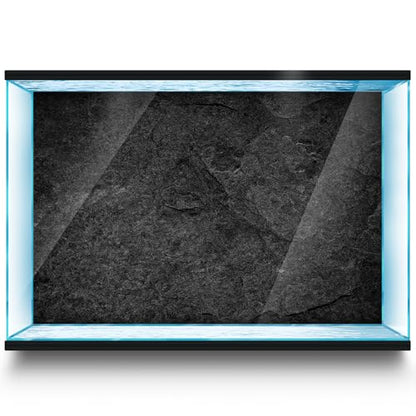 Aquarium Background Stickers - Black Stone Texture- Fish Tank Reptile Terrarium Decor Poster (120 x 60 cm / (47.2 x 23.6 inches))