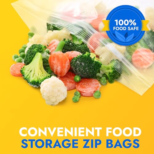10" x 10" Reclosable Plastic Zip Bags, Pack of 10, 6 Mil Heavy-Duty Clear Poly Bags, Resealable for Food, Clothes, Hardware, Jewelry - size: 10"W x 10"H