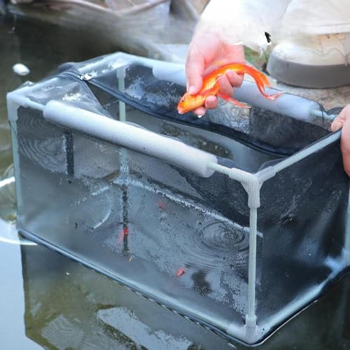 Aquarium Separation Net Breeding Box Pp Frame Multifunctional Nylon Mesh for Fish Spawn Hatchery Lightweight Accessories, 32x17x17cm