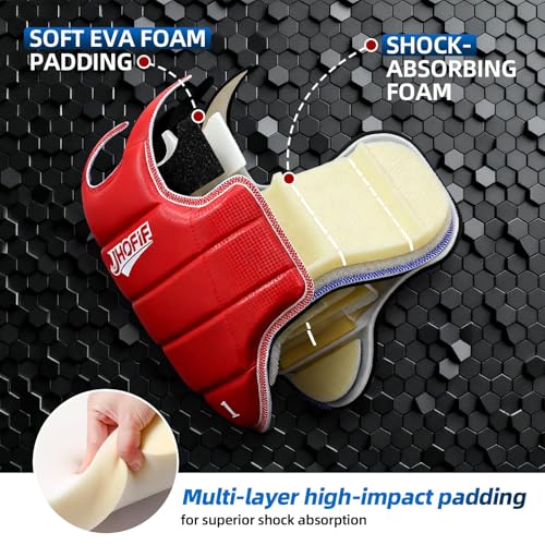 Martial Arts Chest Guard - Boxing Body Protector, Reversible Taekwondo Sparring Gear with Adjustable Straps, High-Density Foam Padding for MMA/Karate Training - size: 2