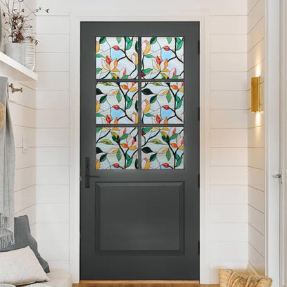 DKTIE 2nd Gen Frosted Glass Window Privacy Film for Glass Windows Two-Way Privacy Day and Night, Home Decor, Anti-UV, Anti-Glare, Heat Blocking (S691, 17.7in X 78.7in)