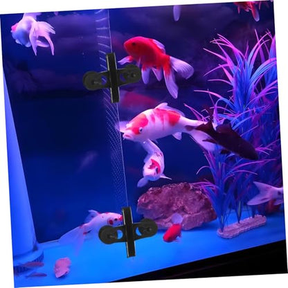 BESPORTBLE 10pcs Aquarium Divider Clips Cups Versatile Fish Tank Isolation Holders for Securing Dividers Tubing Decorations Easy Installation and Secure Grip Black Plastic Design