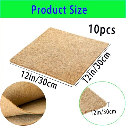 10 Pack Jute Grow Mat for Microgreens, 12" X 12" Hydroponic Grow Pads for Growing Tray Sprouting Trays Jute Fiber Seed Starter Planting for Wheatgrass Sprouts Starter Tray，Micro Greens & Wheatgrass - size: Medium