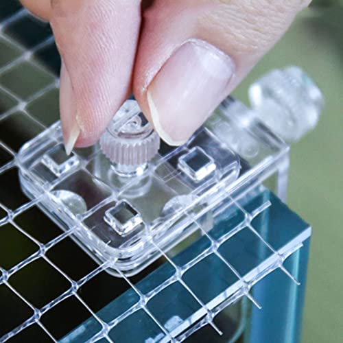 2pieces Aquarium Net Clamp Clear Mesh Netting Fish Tank Anti-Jumping Clamp Anti-Escape Replacement Clips Fish Tank Glass Cover Clips