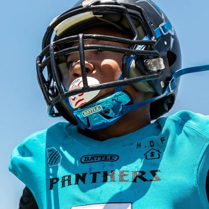 Battle Sports Shell Football Chin Strap - color: Blue, size: Youth