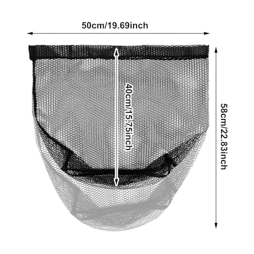 40-50cm Diameter Replacement Netting for Fishing, Heavy Duty Landing Net Head, Nylon Mesh Bag with A Diameter for Landing Nets, Fishing Accessories