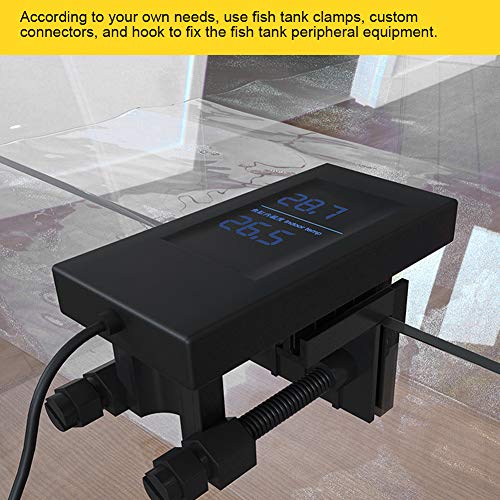 2Pcs Multifunction Fixed Clamp, Aquarium Water Tube Clip Hook Controller, Fish Tank Accessories Organizer with Screws and Nuts, Acrylic Adjustable Clamp for Aquarium Pipes and Wire