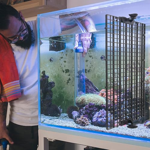 GALPADA Fish Tank Divider Mesh Aquarium Isolation Board 3pcs Set with 10 Black Suction Cups 30x15cm for Fish Breeding and Aquarium Separation