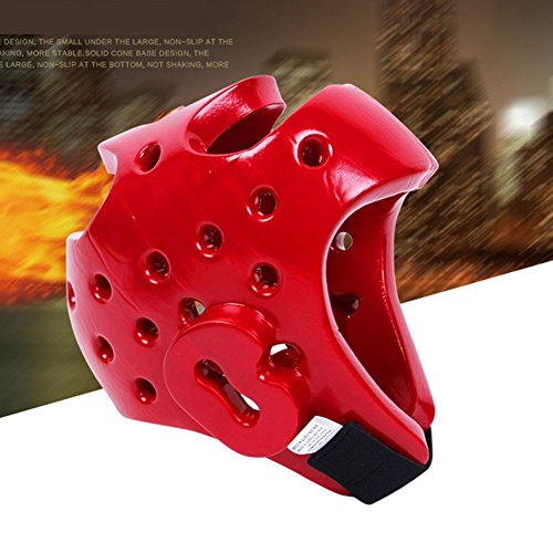 Adults Kids Headguard for Professional Boxing,Shock Muay Helmet Head Guard Protector Gear for Muay Thai, Grappling, Kickboxing, Karate, Taekwondo, Martial Art (Red, XL)