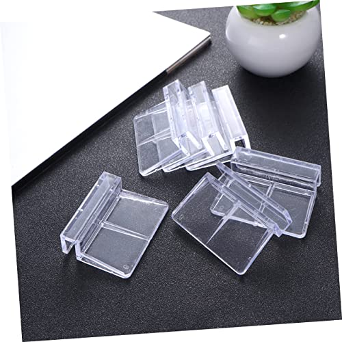 Happyyami 10pcs Acrylic Fish Tank Cover Holder Support Bracket Practical Aquarium Rack for Tanks