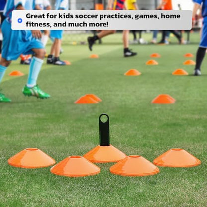 GHB Soccer Cones 25/50/100 Pack Disc Soccer Sport Cones - color: 25Pcs Orange