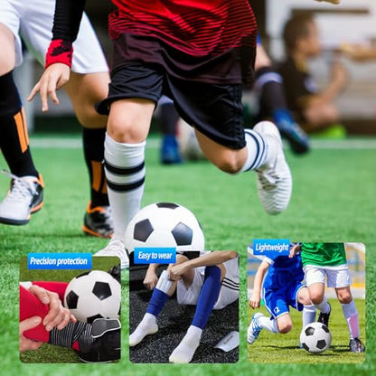 TOMIYO Soccer Shin Guards with Socks Kids 10-12 Calf Protective Equipment - color: White, size: Small