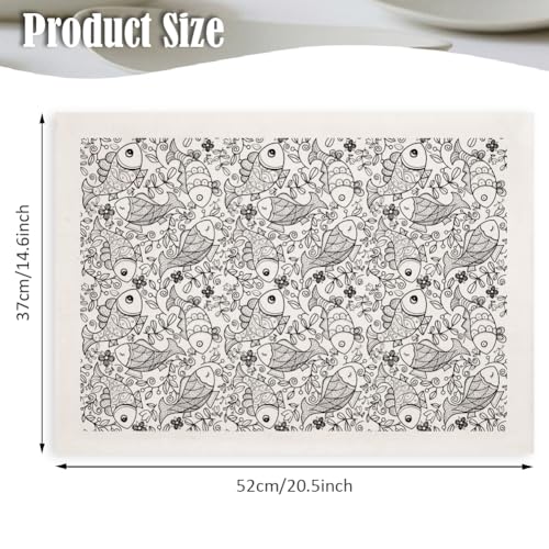 SUPERDANT 4PCS Funky Fish Underglaze Paper Transfer Floral Fish Transfer Paper for Clay Ceramic Porcelain Under Glaze Transfers for Pottery Enamel Decals Black Underglaze Papers Handcrafted Gifts - style: Funky Fish