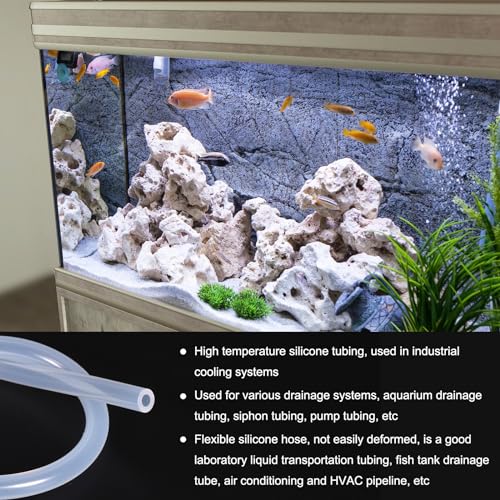 1m(3.3ft) 4mm(0.16") ID x 7mm(0.28") OD Silicone Tubing Clear Industrial Plastic Tubing Pure Silicone Hoses for Pump Siphoning Draining Irrigation Brewing - color: Clear, size: 0.16" x 0.28"