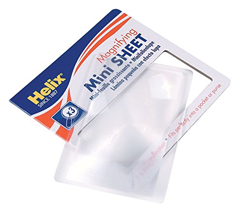 Helix 3X Magnifying Sheet, 3 x 2 Inch, Clear (32523)
