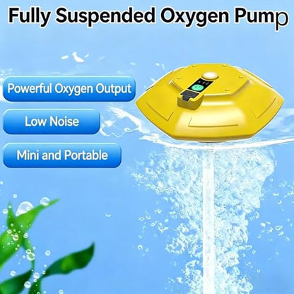 Rechargeable Bait Aerator - Floating Air Pump, Bait Bucket Aerator Pump for Oxygenating, Aquarium Boat Gear, Outdoor Garden Tool with Buoyant-Frame Design, Aerating Device for Aquatic Life Support