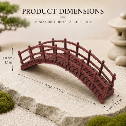LOGOFUN Miniature Arch Bridge Plastic Chinese Bonsai Bridge Model | Plastic bridge model decorates bonsai pots, micro landscapes, fish tanks and garden craft scenes.