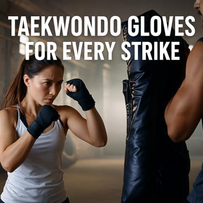 Taekwondo Sparring Gear Set with Shoes and Gloves, Karate Hand and Foot Protectors for Boxing and Kickboxing, Wrist Wraps and Ankle Support Gear for Men, Women, and Kids Training - size: Large
