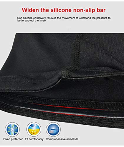 PISIQI Knee Pads Compression Pads Long Leg Sleeve Collision Avoidance Brace - color: Black, size: X-Large