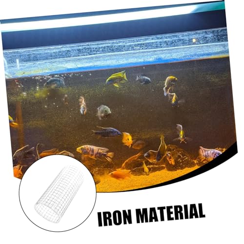 Totority Fish Breeding Cone Grid Iron Tank Breeding Box Net for Aquarium Spawning and Hatching Colorful Fish Shrimp Shelter Rust Resistant Protective Mesh