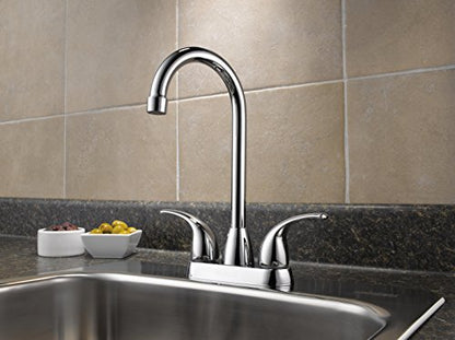 Peerless P288LF Choice Two Handle Bar Prep Faucet, Chrome - color: Chrome