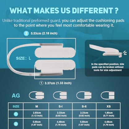 KOHEEL No-Boiling Adjustable Guard, Thin & Comfortable, One Size Fits All Mouth Guard, 12 Count