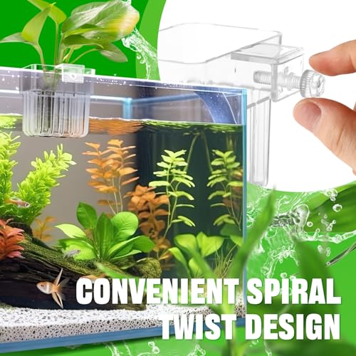 8 Pcs Clear Acrylic Aquarium Plant Holder with Hooks Top Aquarium Plant Hanging Fish Tank Cup Pots Aquascape Decoration for Aquaponic Cultivation Water Feature Decoration