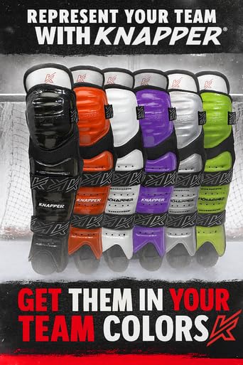 Ball Hockey Protective Gear | AK5 SHIN Guard | KNAPPER - color: Blue, size: 13