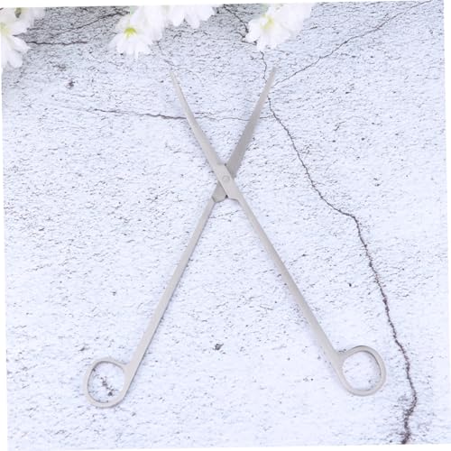 Mikikit 3pcs Aquarium Cleaning Tools Set Stainless Steel Scissors Tweezers Shovel for Fish Tank Maintenance Nonslip Handles for Easy Access Includes Storage Bag Silver