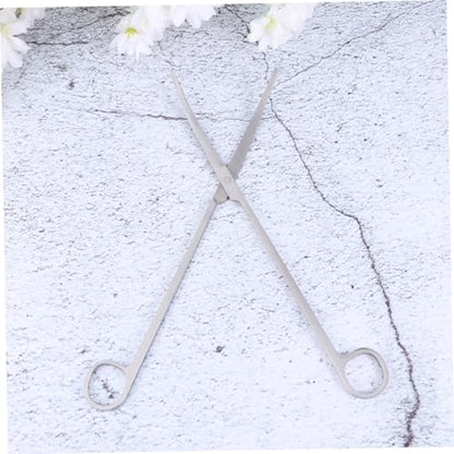 Mikikit 3pcs Aquarium Cleaning Tools Set Stainless Steel Scissors Tweezers Shovel for Fish Tank Maintenance Nonslip Handles for Easy Access Includes Storage Bag Silver