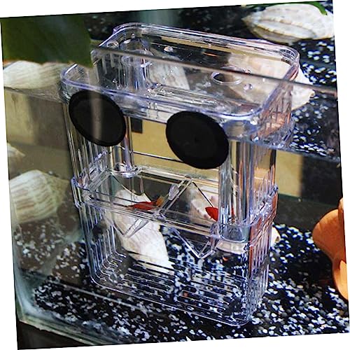 POPETPOP Aquarium Fish Breeding Incubator Box Floating Hatchery for Fish Large Acrylic Cover