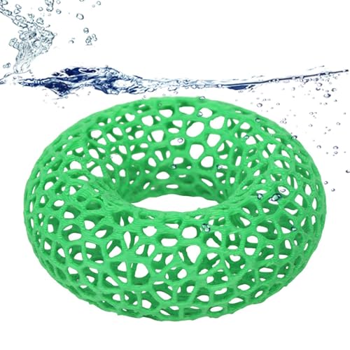 Shrimp Cave - anxlety Relief Secure Shelter, Round Hollow Design Fish Habitat, Submerged Breeding Tube Enclosure, Smooth Ceramic Material Hideaway | for Aquatic Pets Aquariums Tanks Betta Play Resting - color: Green
