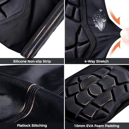 COOLOMG Basketball Knee Pads Youth Adult for Football Volleyball Wrestling - color: Black, size: X-Small