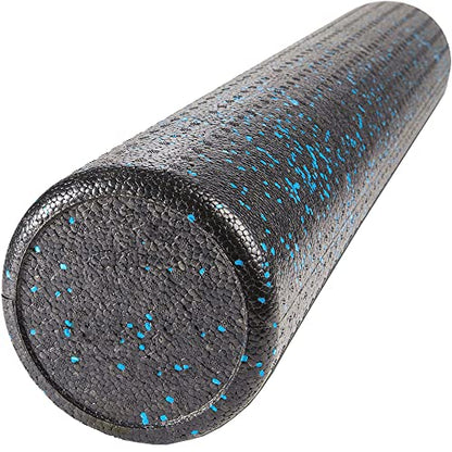 JFIT High Density Foam Roller – EPP Deep Tissue Massage Roller for Muscle Recovery, Myofascial Release & Stretching - color: Speckled Blue, size: 36-Inch