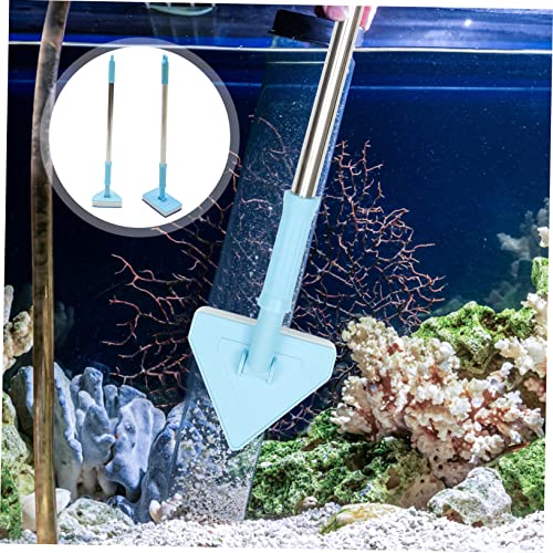 Happyyami Aquarium Cleaning Brush Set 2 Pcs Telescopic Sponge Brush Long Handle Scrubber for Fish Tank Glass Cleaning