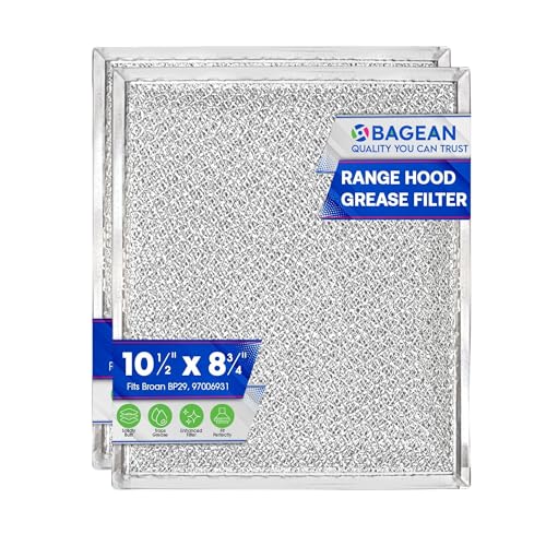 Bagean Stove Hood Vent Filter 10.5" x 8.75" 97006931 Compatible with Broan Range Hood Filter Replacement BP29 - Fit's Nutone Kitchen Exhaust Fan Filters - Blocks Grease & Filters Oven Air (2-Pack)