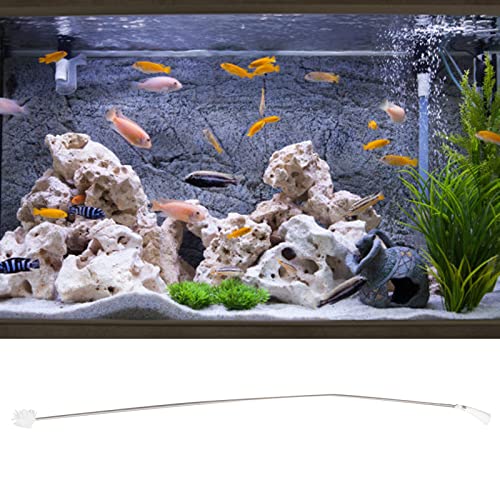 Aquarium Filter Brush, Double Ended Flexible Pipe Cleaning Spring Brush for Fish Tank Water Lines, Stainless Steel Tube Cleaner for Filters Pumps and Hoses (Small)