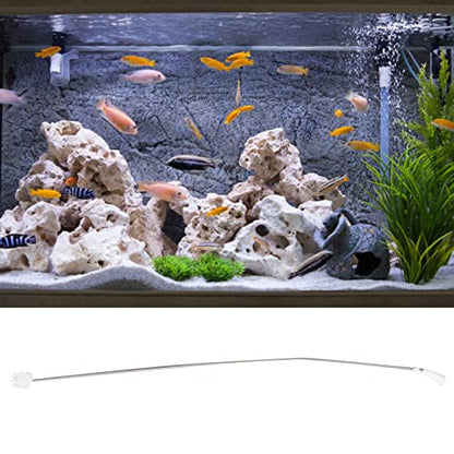 Aquarium Filter Brush, Double Ended Flexible Pipe Cleaning Spring Brush for Fish Tank Water Lines, Stainless Steel Tube Cleaner for Filters Pumps and Hoses (Small)