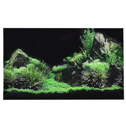 Aquarium Background Sticker, Fish Tank Seafloor Water Grass Decoration Painting, PVC Sticker for Fish Tank, Tropical Marine Landscape (91 * 50cm) - size: 91*50cm