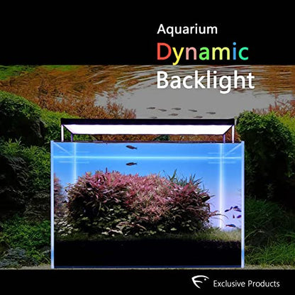 Aquarium Backlight Screen-Fish Tank Background Light,for Rimless Aquarium,Ultra-Thin 6mm Gradient Colors Panel.RGB Series. - size: 23.6W×17.7H in(60x45cm)RGB