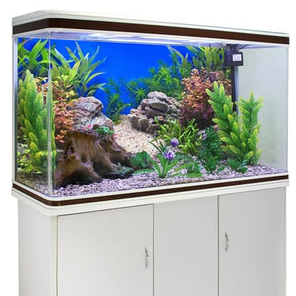 AWERT 36x24 inches Aquatic Plant Fish Tank Background Stone River Bed & Lake Aquarium Background Vinyl - size: 36x24in/90x60cm